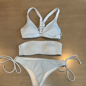 PINK Victoria's Secret Light Blue Bikini Set
